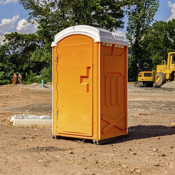 how often are the portable restrooms cleaned and serviced during a rental period in Couch